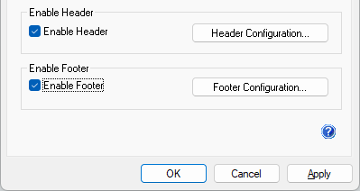 Annotation Header Footer