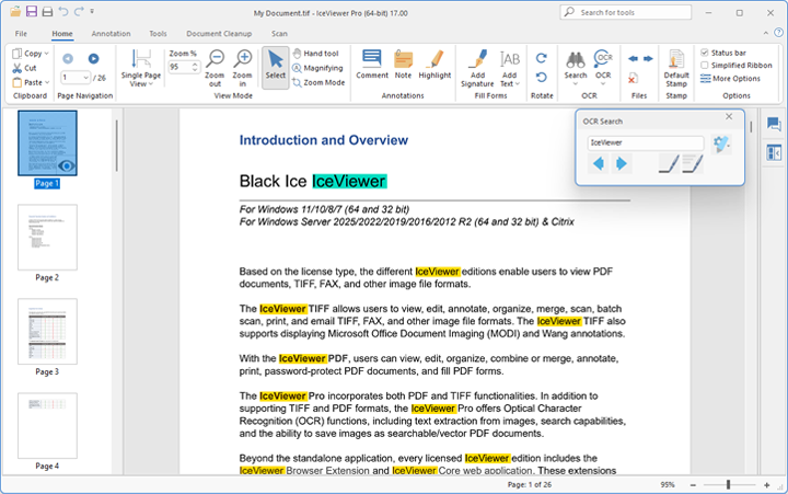 OCR the scanned documents