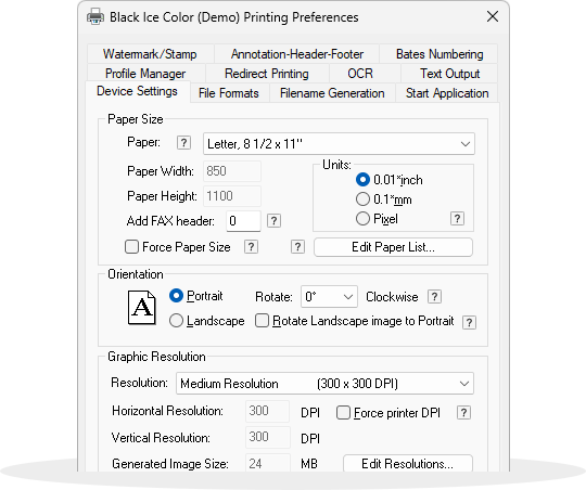Printer Manager User Interface