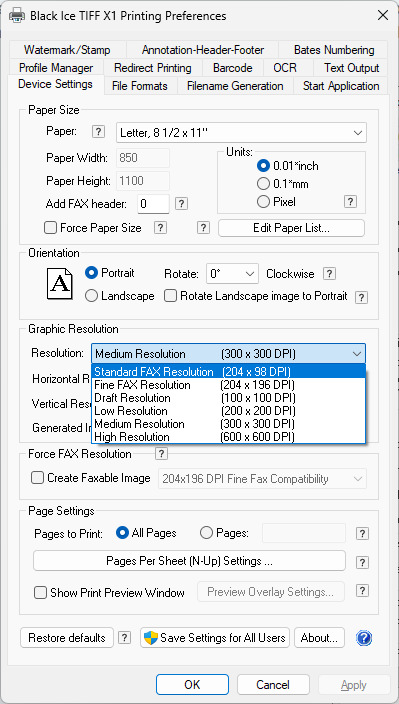 Create Faxable Image